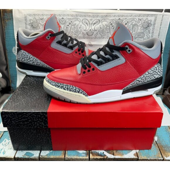 Nike Air Jordan 3 Retro SE Unite CK5692-600 Red Basketball Sneakers Mens Sz 11.5